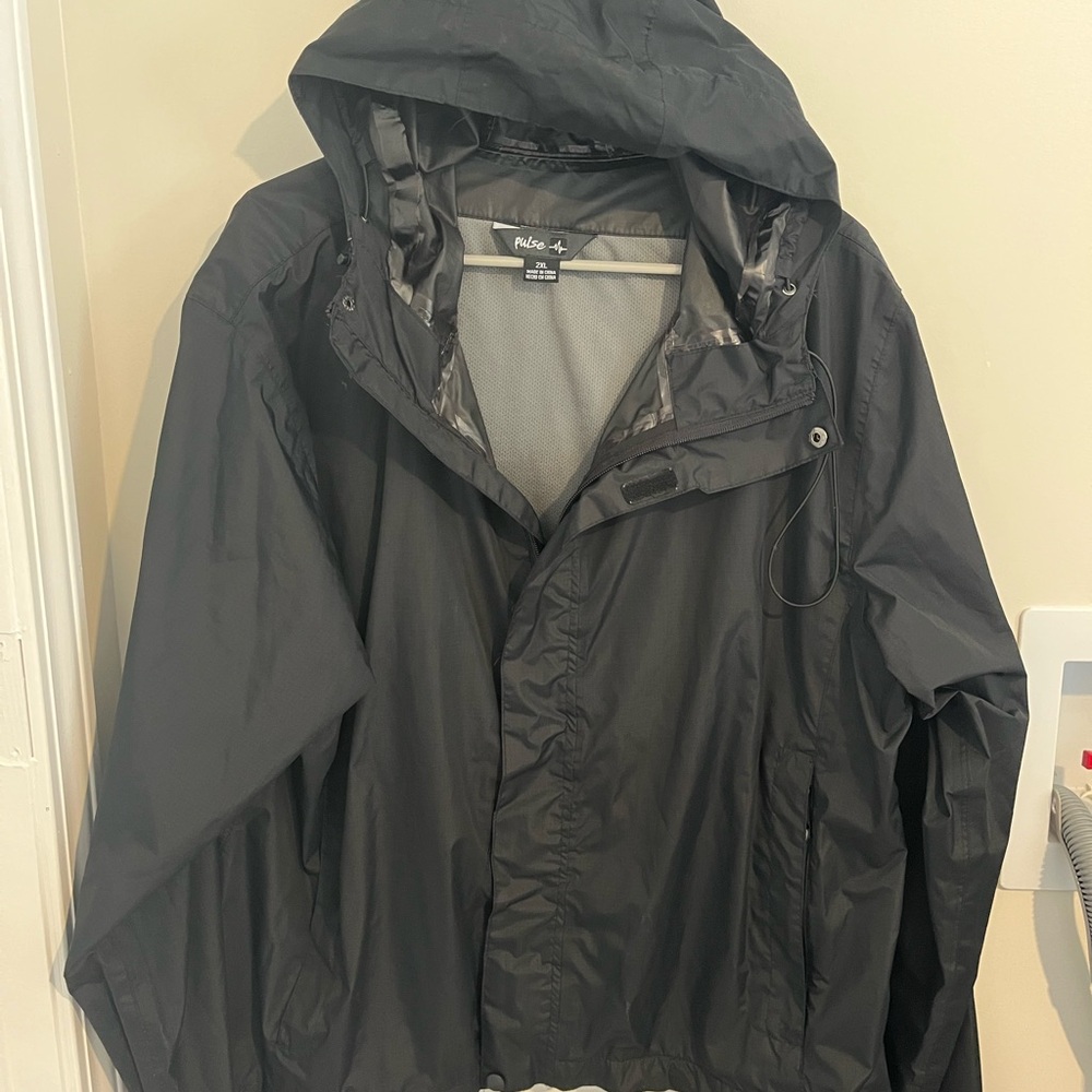 Women’s Black rain jacket/ utility jacket 
Pulse brand